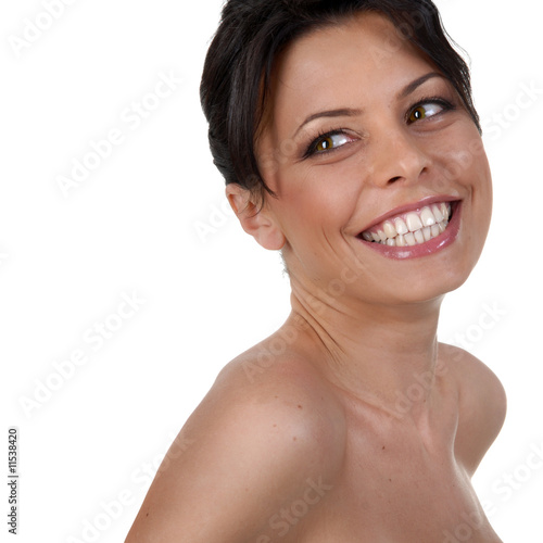 portrait of young beautiful smiling woman