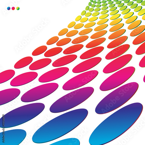 Halftone retro dots 3D