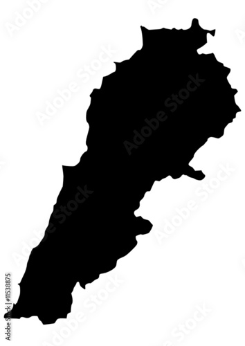 vector map of lebanon