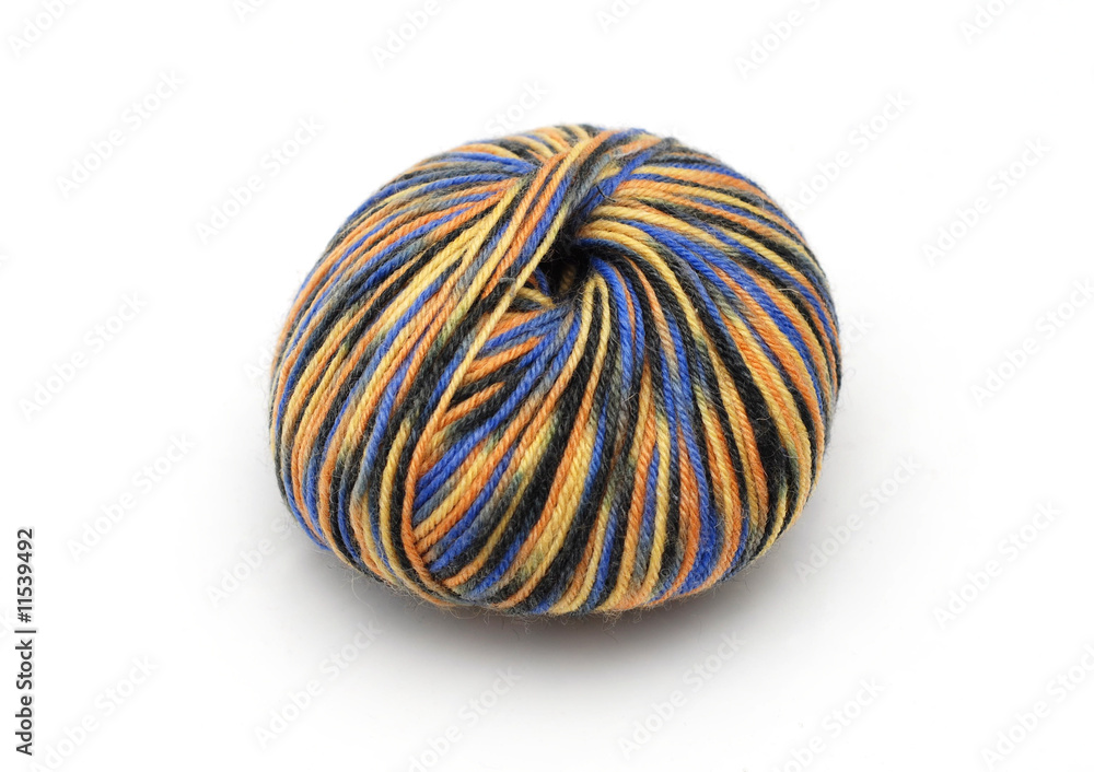 multicolored wool ball