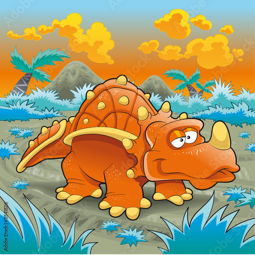 Funny triceratops