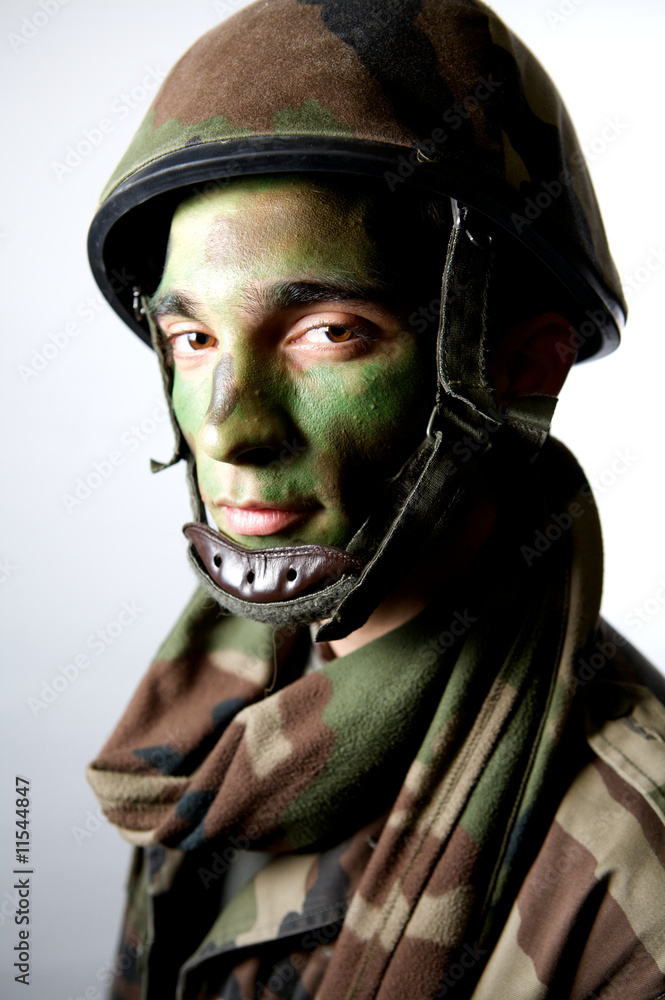 Fototapeta premium soldier camouflage uniform
