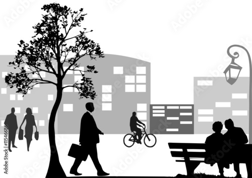 dans la ville