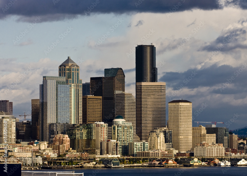 Fototapeta premium Dark City Skyline