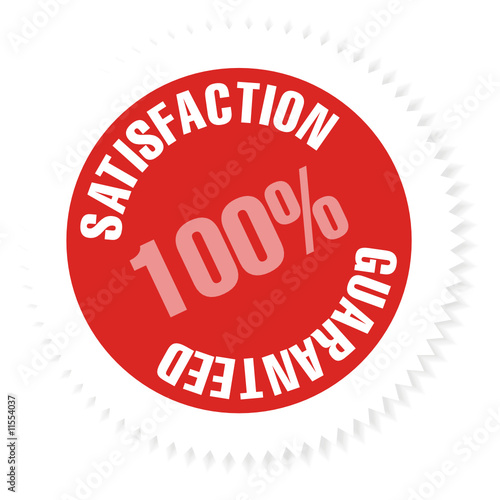 sticker vecteur série - satisfaction 100 % guaranteed