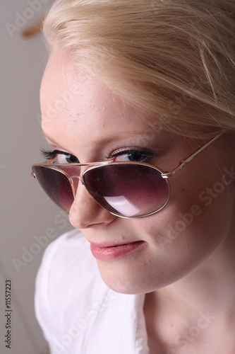 Fashion model in studio