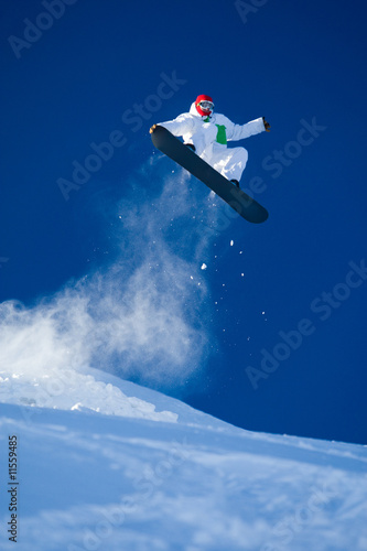Skillful snowboarder