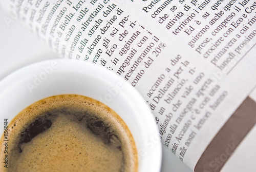 Wallpaper Mural Cup of cofee and newspaper Torontodigital.ca