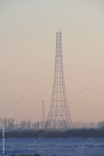 Television tower on a background of the sky
