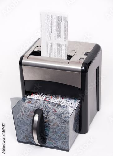 open paper shredder