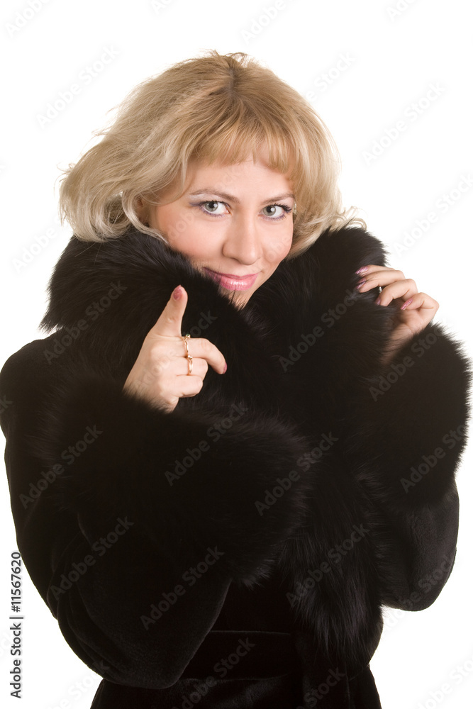 woman in fur coat woman in fur coat
