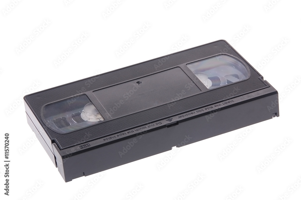 VHS tape on white background
