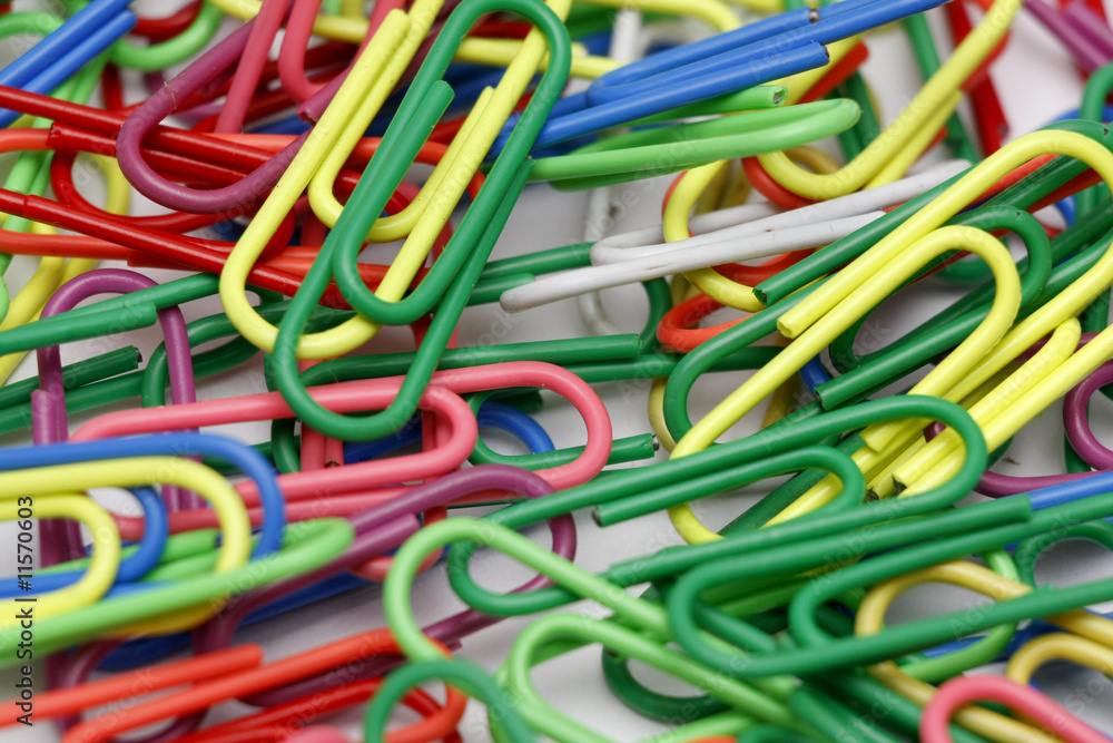 Bunte Büroklammern Bunte Büroklammern