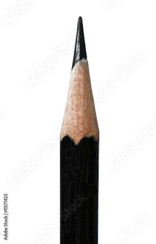 Matita nera isolata su sfondo bianco.