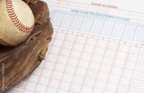 Canvas Print baseball score