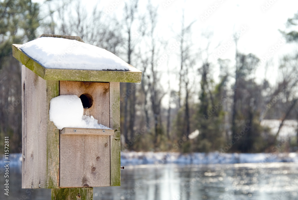 A Birdhouse in the Snow A Birdhouse in the Snow
