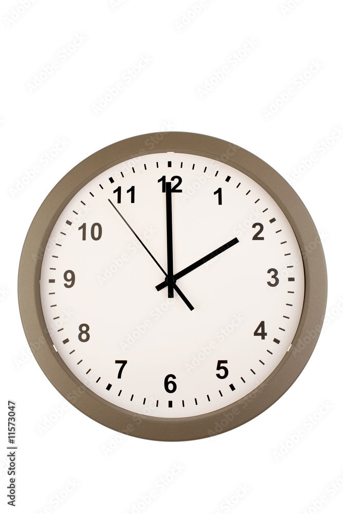 Wall clock isolated on white background Wall clock isolated on white background