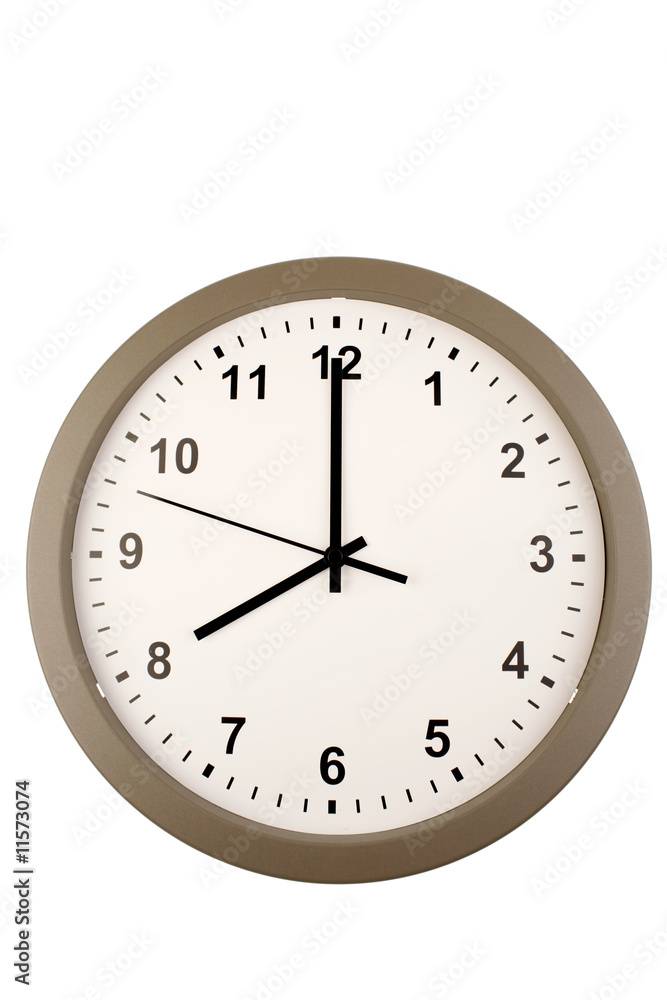 Wall clock isolated on white background Wall clock isolated on white background