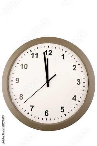 Wall clock isolated on white background