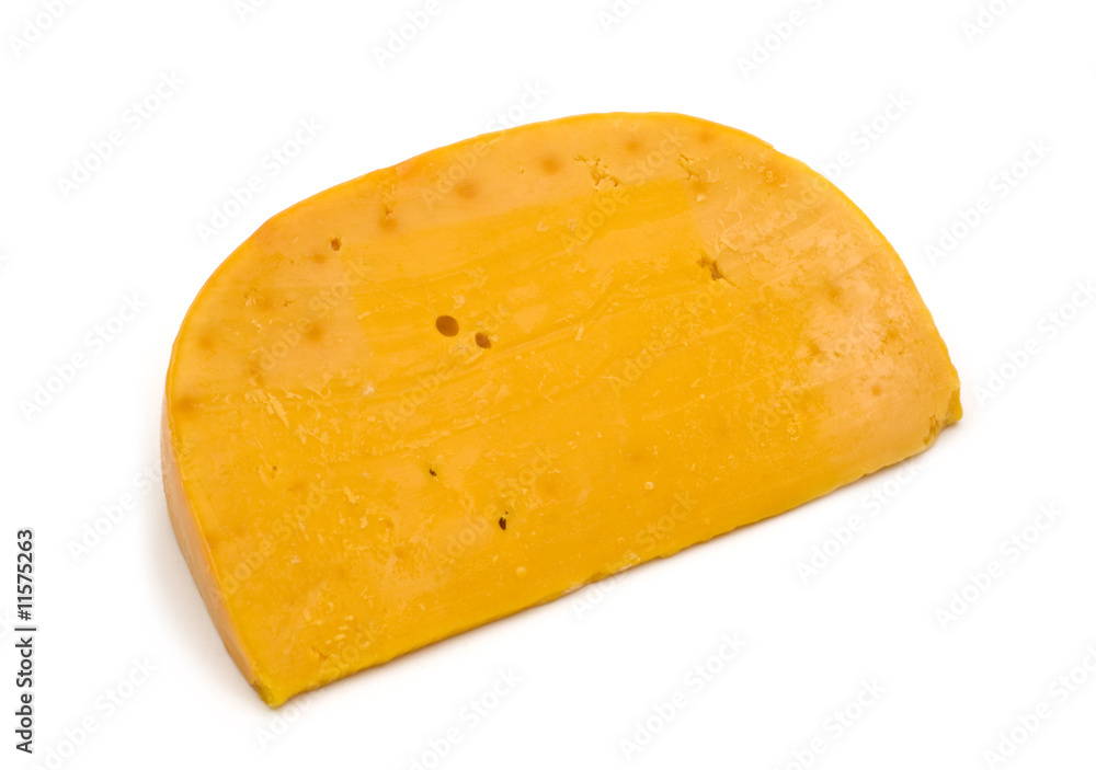 french cheese on white background
