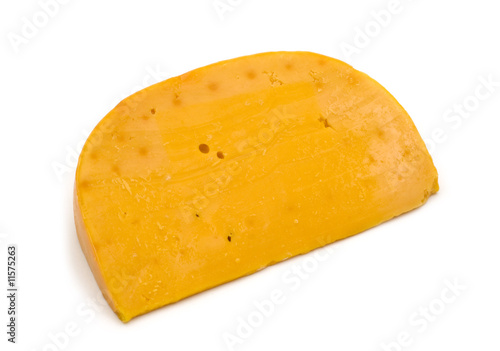 french cheese on white background