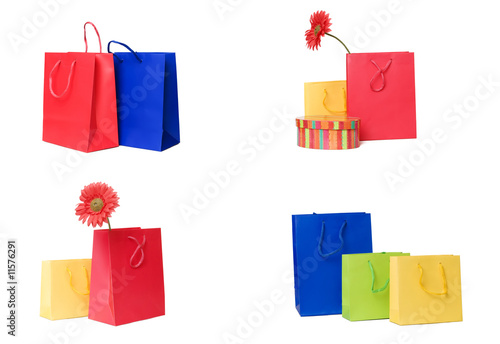 Presents or shopping bags collection