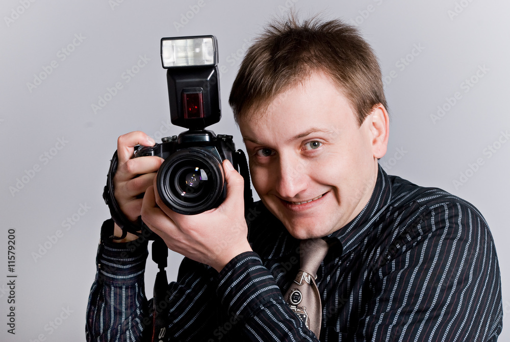 fun photographer with camera fun photographer with camera