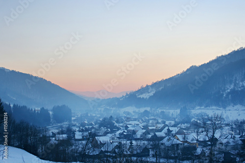 village in the Carpathian Mountains