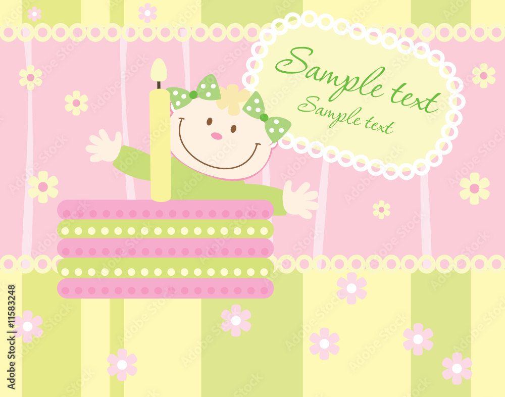 Baby arrival announcement card Baby arrival announcement card