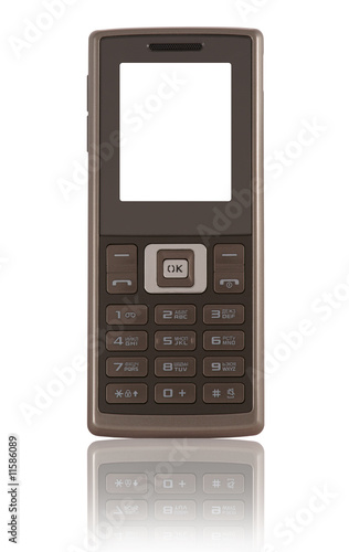 Wallpaper Mural Elegant mobile phone with clean display on white backgroung Torontodigital.ca