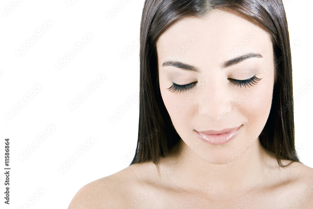Womans eyelashes Womans eyelashes