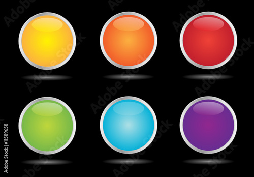 Round Glass Buttons
