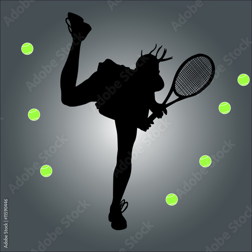 tennis player - vector