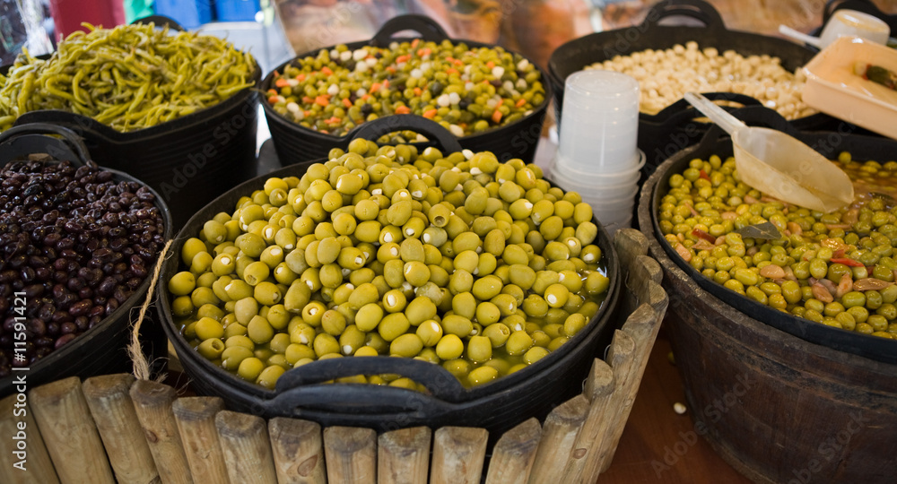 Olives at a Street Market