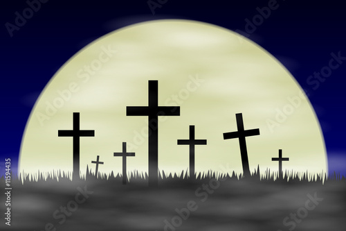 friedhof bei mondschein
