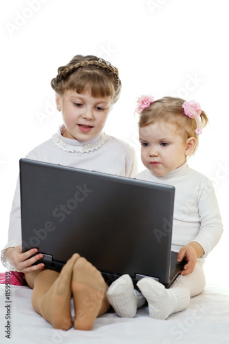 Two girls with laptop