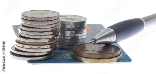 Tablou pe pânză Czech bank notes and coins