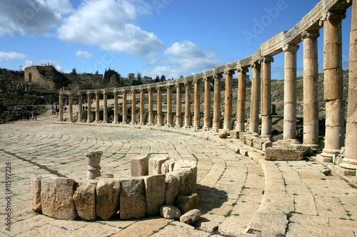 Les colonnes de la place de Jerash