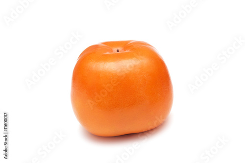 Orange persimmon isolated on white.