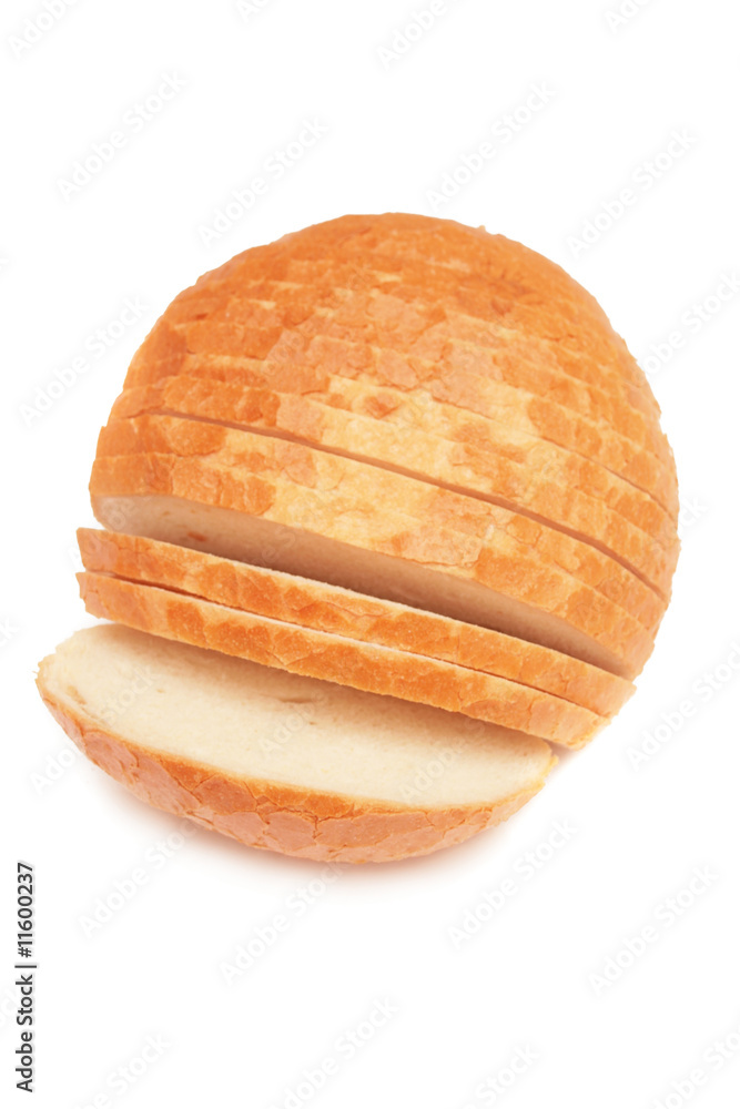 Sliced bread isolated on white. Sliced bread isolated on white.
