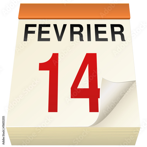 14 février : jour de la Saint Valentin (détouré)