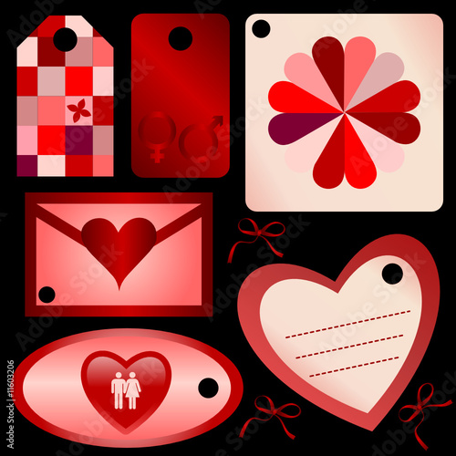 Gift tags for Valentine's day