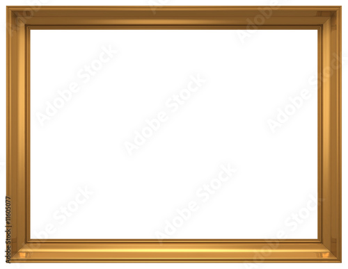 Wooden frame isolated on white background