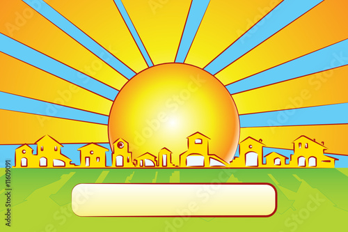 Little village silhouette - Real Estate company