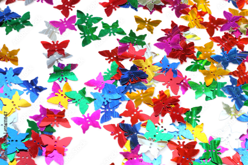 fond de confettis-papillons