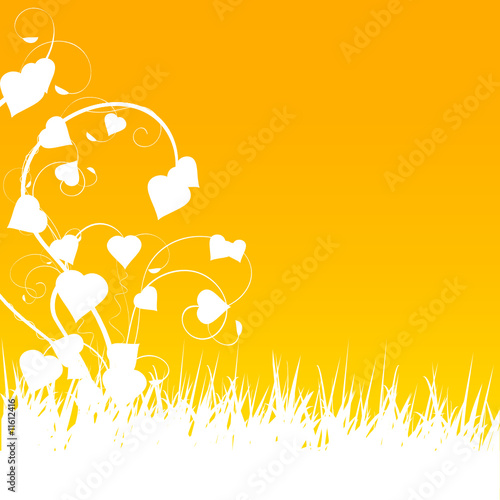 vine and grass silhouette