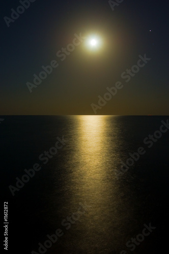 The moon and sea