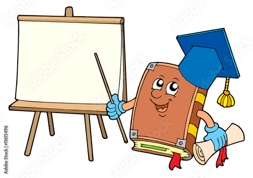 Book teacher with tablet