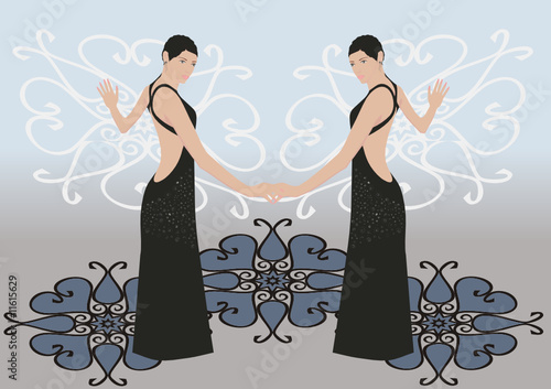 Women in black dresses