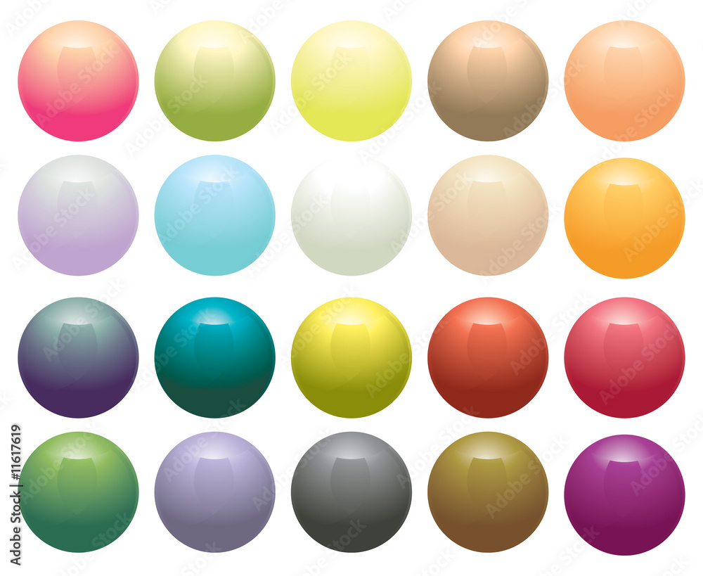 Glossy Opaque circular buttons Glossy Opaque circular buttons
